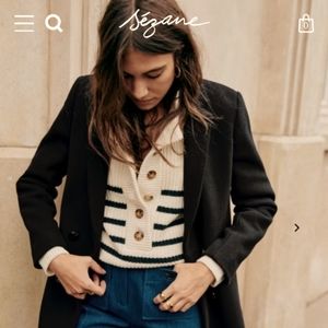 Sezane Wool Jacket Johnson coat